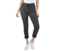 Women’s Plain Italian High Waisted Magic Pants Casual Jogging Bottoms Walking Out Stretchy Jeans Joggers Turn Up Pants All Season Lagenlook Style Ladies (Charcoal, UK 10-16)
