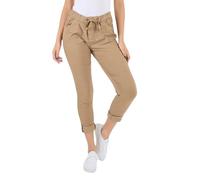 Women’s Plain Italian High Waisted Magic Pants Casual Jogging Bottoms Walking Out Stretchy Jeans Joggers Turn Up Pants All Season Lagenlook Style Ladies Camel 12-14