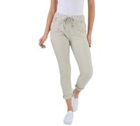 Women’s Plain Italian High Waisted Magic Pants Casual Jogging Bottoms Walking Out Stretchy Jeans Joggers Turn Up Pants All Season Lagenlook Style Ladies Stone 12-14