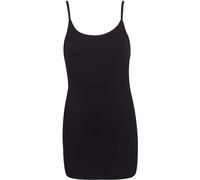 Women’s Plain Long Cami Vest Sleeveless Vest Ladies Round Scoop Neck Camisole Strappy Tank Top Casual Wear Summer Stretched Jersey Vest Top Plus Size UK 8-26