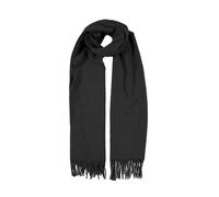 Women’s Plain Marl Scarf with Tassels - Black / One
