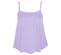WICKEDFASHIONS123 Womens Plain Sleeveless Cami Swing Vest Top Ladies Plus Size Flared Strappy Cami Vest Top Fancy Party Wear Camisole Shirt Top UK 8-28 Lilac
