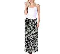 Women’s Plus Size Relaxed Fit Printed Skirt Full Length Maxi Skirt Ladies Boggy Bottom Style Summer Fashion Lightweight Elasticated Waist Printed Maxi Skirt (Tye Dye Print, UK 22-24)