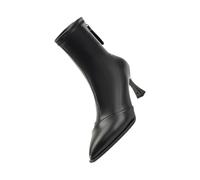 Women’s Pointed Toe Stiletto Ankle Boots - High Heel Faux Leather Booties with Sleek Silhouette and Back Zip, Elegant Dress Boots for Theatre Evenings and Formal Dinners