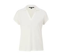 Women’s Polo Collar Linen Blend T-Shirt COMMA Blanc 44