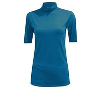Women’s Polo Roll Neck Jumper 3/4 Sleeve Top Ladies Turtle Neck Pullover Shirt Tees Soft Stretch Knit Lightweight Casual Wear Sweater Blouse Fashion UK Size 8-26