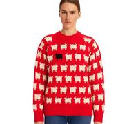 Women’s Princess Black & Red Sheep Sweater - Vintage Diana Sheep Sweater for Winter (UK, Alpha, XS, Regular, Regular)