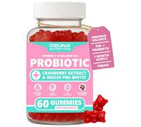 Women’s Probiotic Gummies for Feminine Balance & Gut Support | 10 Billion CFU with Cranberry Extract & Prebiotic | Cranberry Flavour | Vegan Supplement | 60 Gummies