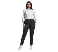 Women’s Professional Work Pants High Waist Straight Leg Office Trousers (Black S)