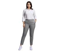 Women’s Professional Work Pants High Waist Straight Leg Office Trousers (Grey M)