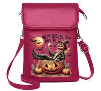 Women’s RFID Clutch Purse Crossbody Bags for Women Bat Haunted Halloween Pumpkin Ghost Cemetery Witch Skeleton Season Gifts Perfect for Outfits
