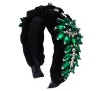 Women’S Rhinestone Diamond Crystal Headband Thick Padded Sparkling Hair Hoop Stylish Polyester Accessory Comfortable Hairband For Daily Fashion Outfits