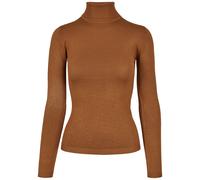 Urban Classics Basic Long Sleeve High Neck T-shirt Orange XS Woman