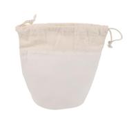 Women’s Round Makeup Pouch Liner with Drawstring for Bucket Bags | Beige Cloth Insert, 23x15x15cm Size, Lightweight Portable Storage for Work and Everyday Use