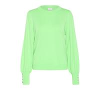 Women’s round neck knitted jumper with buttons KAFFE Lizza Vert M