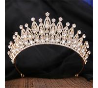 Women’S Royal Queen Tiara Crown With AB Color Crystals A Majestic Rhinestone Banquet Headdress For Costume Parties And Stage