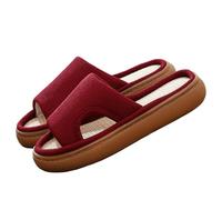 Women’s Sandals Open Toe Soft Linen Lining Lightweight Non Slip Comfortable Diabetic Indoor Slippers for Swollen Feet Edema Arthritis