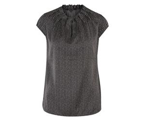 Women’s Satin Blouse with Ruffle COMMA Noir 34