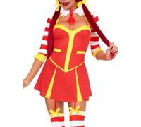 Women’s Sexy Clown Complete Fancy Dress Costume for Halloween Carnival