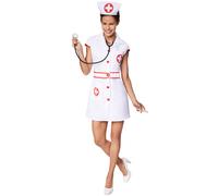 Women’s Sexy Nurse Costume Halloween Fancy Dress Outfit Adult Hospital Doctor