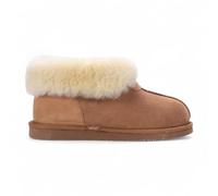 Women’s Sheepskin Suede Ankle Bootie Slip-On Winter - Cozy Fur Lined Non-Slip Boot, Warm Indoor Footwear for Winter Comfort