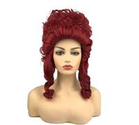 Women’S Short Marie Antoinette Curly Synthetic Wig For Cosplay Drag Queen Themed