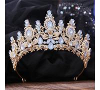 Women’S Silver Color Tiara With Blue Opal Crystals A Princess Headpiece Diadem For Pageant And Costume Accessories