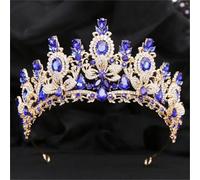 Women’S Silver Pink Opal Crystal Queen Wedding Crown Bridal Tiara Pageant Rhinestone Diadem Bride Hair Accessories