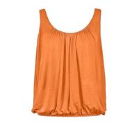 Women’s Sleeveless Bubble Hem Straps Top Ladies Scoop Neck Stretch Vest Loose Fit Elasticated Waist Summer Jersey Casual Plain Camisole Tops Size UK Plus Size 8-26