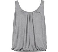 Women’s Sleeveless Bubble Hem Straps Top Ladies Scoop Neck Stretch Vest Loose Fit Elasticated Waist Summer Jersey Casual Plain Camisole Tops Size UK Plus Size 8-26