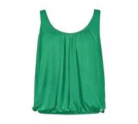 Women’s Sleeveless Bubble Hem Straps Top Ladies Scoop Neck Stretch Vest Loose Fit Elasticated Waist Summer Jersey Casual Plain Camisole Tops Size UK Plus Size 8-26