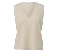 Women’s Sleeveless Shimmering Reflective Turtleneck Top COMMA Beige 38