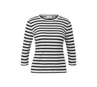 Women’s Slim Fit 3/4 Sleeve Striped T-Shirt COMMA Bleu 34