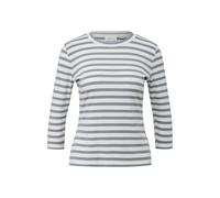 Women’s Slim Fit 3/4 Sleeve Striped T-Shirt COMMA Gris 38