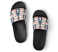 Women’S Slippers Lobsters Pattern Shower Sandals Bathroom Slippers Home Slides for Woman