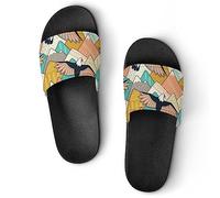 Women’S Slippers Mountains and Eagles Pattern Shower Sandals Bathroom Slippers Home Slides for Men