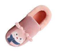 Women’s Soft Flannel Slippers, Slippers for Indoors Ladies Comfort Slip On House Shoes Home Hotel Guest Fashion Women's Slipper Pavers Women (Light Pink,5)