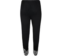 Women’s Sparkly Sequin Beaded Leggings Plus Size 12-26 - Slim Fit Stretch Party Trousers with Elegant Scallop Design (UK, Numeric, 24, 26, Slim, Regular, Black)
