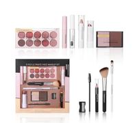 Women’s Starter Makeup Set - Full 11-Piece Beauty Kit, Lipstick, Eyeshadow, Mascara, Concealer | Perfect For Teens And Adults, Birthday, Holiday, Party, Daily Makeup, Cosmetic Practice