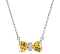 Women s Sterling Silver Bow Pendant Cubic Zirconia Twelve Constellations Birthstone Jewellery for Girls jewelry