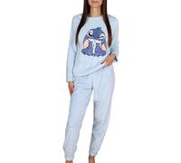 Women’s Stitch Disney Pajamas - Sleepwear Set with Long Pants, Warm and Comfortable for Autumn/Winter (UK, Alpha, XL, Regular, Regular, Stitch 2)