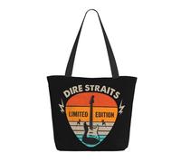 Women’s Straits Rock Band Dire Tote Bag Reusable Travel & Grocery Shoulder Bag Essential for Daily Commute & Work