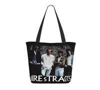 Women’s Straits Rock Band Dire Tote Bag Reusable Travel & Grocery Shoulder Bag Essential for Daily Commute & Work