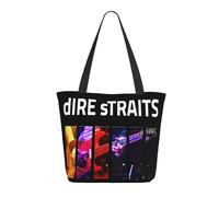 Women’s Straits Rock Band Dire Tote Bag Reusable Travel & Grocery Shoulder Bag Essential for Daily Commute & Work