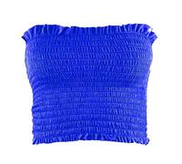 Women’s Strapless Shirred Bandeau Boob Tube Crop Top Ladies Sleeveless Off Shoulder Neck Ballet Gather Sheering Blouse Casual Summer Wear Ideal Going On Tops Plus Size 8-18.