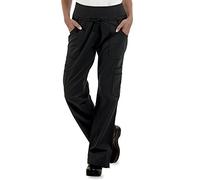 Women’s Stretch Yoga Cargo Chef Pant (XS-3X) - black - S