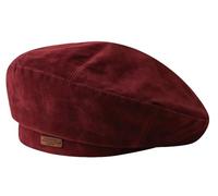 Women’s Suede Beret Hat Retro Style Slouchy Painter Cap 2025 Fall Winter Chic Suede Leather Artist Hat, Winered, M