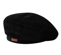 Women’s Suede Beret Hat Retro Style Slouchy Painter Cap 2025 Fall Winter Chic Suede Leather Artist Hat, Black, M