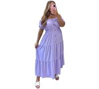 Women’s Summer Dress Short Sleeve Off Shoulder Sundress Plain Long Casual Dress Chiffon Magic Beach Swing Italian Elastic Waist Tiered Basic Elegant Midi Dresses for Women