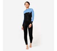 Women’s Surfing Back Zip 3/2 Wetsuit 500 - Black And Blue
